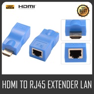 1080P 30cm HDMI Extender to RJ45 Over Cat 5e/6 Network LAN Ethernet Adapter