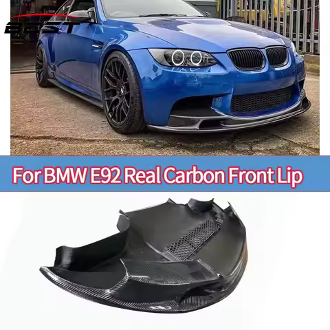 For BMW 3 Series E92 Coupe Convertible M3 E93 2008-2012 V-Style GTS-V Carbon Fiber Front Lip Front S