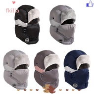 FKILLA Bomber Cap, Russian Plush Earflap Hats, Winter Warm Thickening Windproof Ear Protectors Hats 