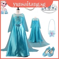 Tutu Luxurious Dress For Kids Girls Frozen Princess Elsa Fancy Costume Dress
