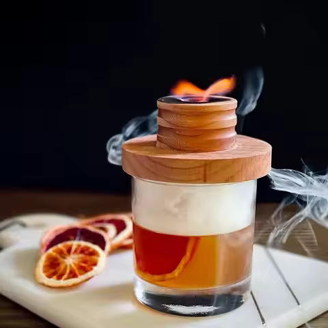 SmokeTop Cocktail Smoker Kit Old Fashioned Chimney Drink Smoker for Cocktails Whiskey and Bourbon Wi