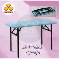 HOT SELLING 2x6 (FT) 3V FOLDING BANQUET TABLE / FOLDING FUNCTION TABLE / MEJA LIPAT SERBAGUNA (PLAST