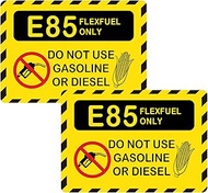 E85 Flexfuel Only Warning Stickers, Do Not Use Gasoline or Diesel Labels, 3.5x5 Inch, Weatherproof V