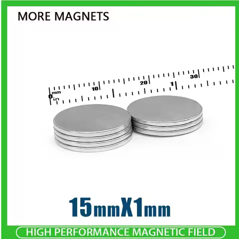15x1mm Small Circular Magnets 15x1mm For Home Refrigerators, Offices DIY 15x1mm