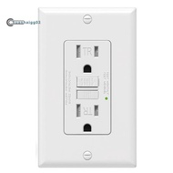 .GFCI Outlet 15 Amp, Self-Test GFI Electrical Outlet, Tamper Resistant GFCI Receptacle with Wall Pla
