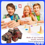 Colorful 10 Pcs +1/-1 Mini Dice Counter 4 Sided Acrylic Dice