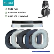 Cooling Gel Earpads Replacement for Corsair HS80 Max/HS80 USB Wired/HS 80 RGB Wireless Gaming Headse