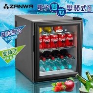 ZANWA晶華 46L電子雙芯變頻式雙層玻璃門冰箱 / ZW-46STF / 黑