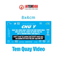 VINH LIEN Video Recording Attention Stamp Combo, Sticker Decal, Size 8x4cm, Blue