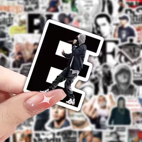 10/60PCS Hot Eminem Rapper Graffiti Stickers Cool Cartoon Decal Hip Hop Car Motorcycle Travel Luggag