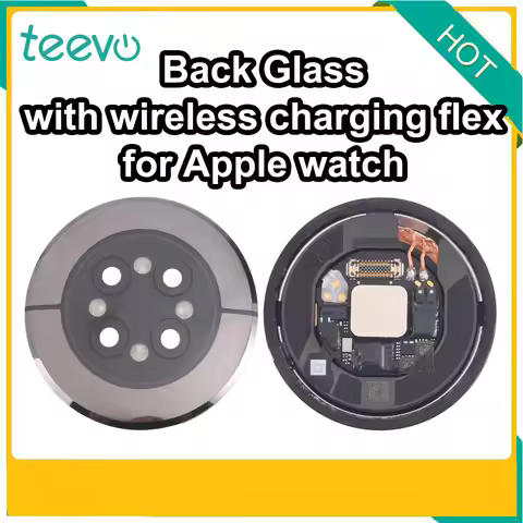 Back Glass Rear Cover Assembly With Wireless Charging Flex Coil Replacement For Apple Watch Series 4