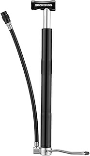ROCKBROS MFP-BK Air Pump, Compatible with Presta and Schrader, Length: 12.2 inches (31 cm), Lightwei