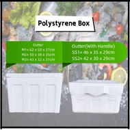 PUTIH Used White Cork Kabus Box Polystyrene Polyfoam Styrfoam/Ice Box/Cooler Box/ Ais Foam Box/ Aistong/Fishing Box