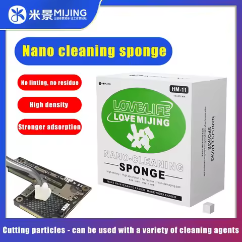 Mijing HM-11 Nano Cleaning Sponge For Mobile Phone Screen / Camera / PCB Soldering Welding Flux Oil 