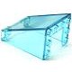 Lego Part 72475 Trans-Light Blue Windscreen 3 x 4 x 4 Inverted, Rounded Top Corners, Cutout Bottom C