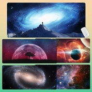 XXL Office Large Computer Desk Mat Table Keyboard Big Mouse Pad Wool Felt Laptop Cushion Desk Mat Space Aurora Mousepad Mat