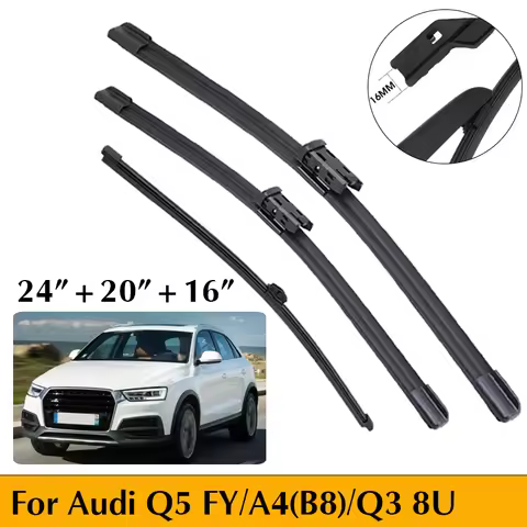 24"+20"+16" For Audi A4(B8) 2010-2015/Q3 8U 2011-2018/Q5 FY 2017-2025 Car Wiper Blade Windscreen Fro