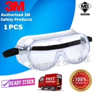 3M 1621AF Safety Googles For Splash(Clear) 防护眼镜 护目镜 Spectacle Eyewear Chemical Protection Anti Fog