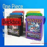ONE PIECE TCG Deck Box WANTED Storage Container Organizer Deckbox Card Case MTG Magic Pokemon