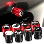 4PCS For Nissan Nismo GTR Z Sylphy Altima Metal Car Emblem Wheel Tire Valve Caps Tyre Rim Stem Covers Decoration