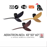 NSB Aeratron AE3+ WIFI 50" DC Motor 3 blade with remote designer fan kipas angin siling fan 家用风扇whit
