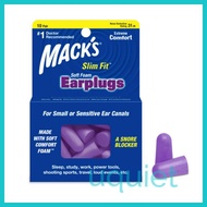 Mack's Slim Fit Earplugs/ Small Soft Foam Ear plug, 10 Pair/ Sleeping/ Snoring/ Traveling