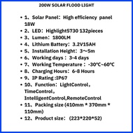 ▜ ▤ ❋ Solar Flood Light 200W Haien (HN-FL200S)
