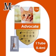 Advocate Cat 1 Tube - Flea Medicine - Cat Worms Up to 4Kg