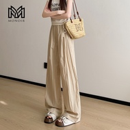 MONOIR Culottes Ice Silk Anti-UV High Waist Wide Leg Pants Summer Casual Trousers BW006