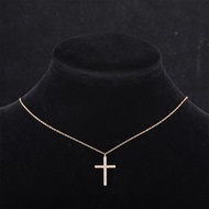 TIFFANY&CO(蒂芙尼) 滿鑽 十字架 小號 1.8cm 18K玫瑰金/鑽石 項鏈 玫瑰金