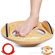 Wooden Fitness Balance Board Adult Toe Balance Board Swing Board Trainer Fitness Balance Board Board
