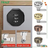 TEALY Password Lock, Zinc Alloy Furniture Combination Lock,  3 Digital Code Security Hardware Drawer Lock Cupboard Drawer