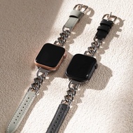 Apple watch - 真皮拼接單鏈蘋果錶帶 編織