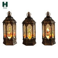 [Homyl] Christmas Snow Globe Lantern Tabletop Decor Gifts Musical Snow Globe Lantern
