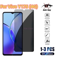 1-3Pcs Privacy Anti Spy Full Curved Screen Protector Tempered Glass For Vivo Y17S Y17 S Y 17s VivoY17S 4G 2023 Lens Phone Protector Case Film