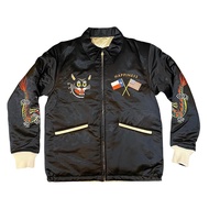 Reversible Souvenir Jacket - WEST RIDE Long Rider Series (Made in Japan, Size 42, Glossy Black x Glo