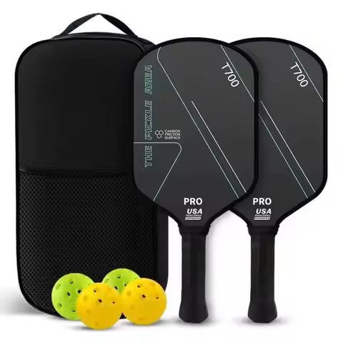 Pickleball Paddle T700 Carbon Fiber 16MM Pickleball Rackets Set Frosted Surface USAPA Approved Light