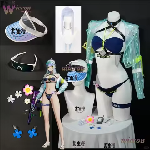 Game Girls' Frontline 2 Klukai Cosplay Costume Swimsuit Bikini With Coat Hat Girl Klukai HK416 RoleP