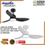AeroAir AA320 DC Motor Ceiling Fan with 24W-3 Tone with Dimmer LED and Remote