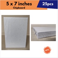 25pcs. Chipboard Pasteboard 5x7 Inches 25