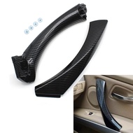 Car Interior Carbon Fiber Door Handle with Handle Cover Trim Replacement For BMW 3 series E90 E91 E92 316 318 320 325 32
