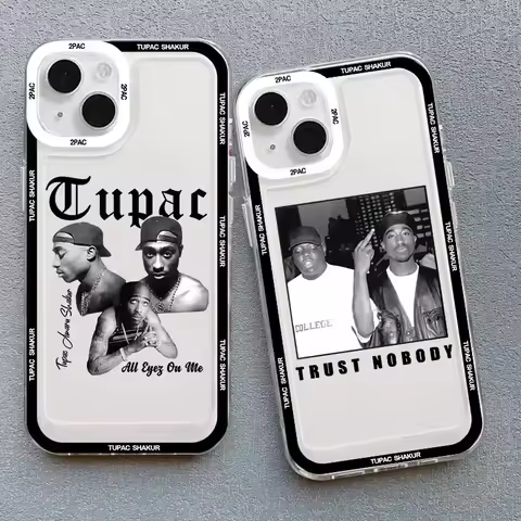 Rapper 2pac Singer Tupac Phone Case for iPhone 17 16 15 14 13 12 11 Pro Max Mini SE 7 8 Plus Air Sho