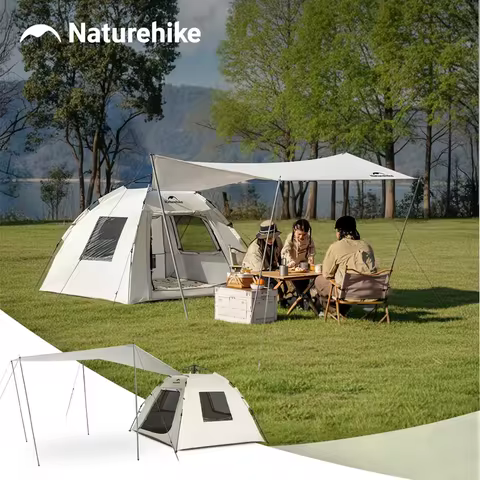 Naturehike Ango S 3 4 Person Tent Outdoor Automatic Tent Family Waterproof Park Tent One-Touch Tent 