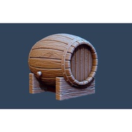 [Board Game Token] Wooden Barrel and Stand - DnD Token