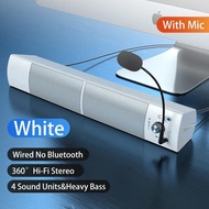 2024 USB Wired Wireless Bluetooth Home Theater Surround SoundBar Play Video Game External Mic Combin