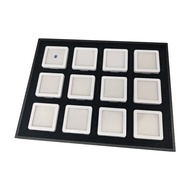 White Plastic Gems Box Tray Diamond Display Container Show Storage Case Jewelry Package Store Suppli