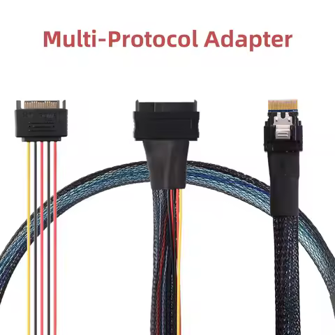 Mini SAS Slim SFF-8654 4I 38P To SAS 8639 U.2 Adapter Cable with SATA15P