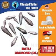 Diamond Lead Stone DL Stone Diamond Ladung Stone Tin Stone Fishing Stone Diamond Shaped Lead Fishing