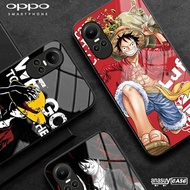 Softcase Glossy Glass Oppo Reno 10 5G Latest Motif One Piece [SC157] Handphone Case - Handphone Protector - Cellphone Accessories - Handphone Case - Glass kaca