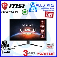MSI G27CQ4 E2 27 inch WQHD 2K Curved Gaming Monitor / 170Hz via DP, VA panel, 1500R, HDMI x2, Audio 